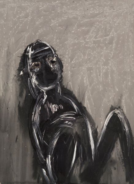 Black Tears, 2003, Acrylic Ink on Paper, 108x78cm